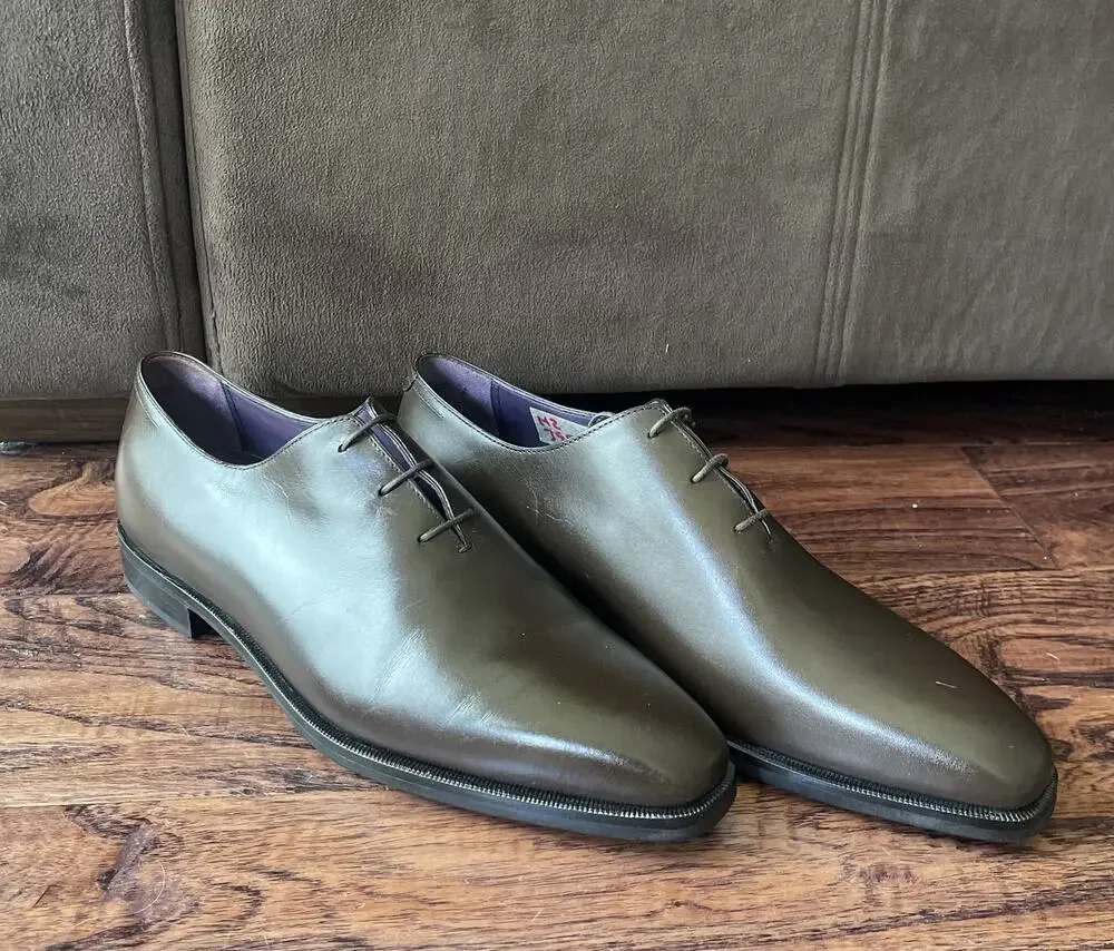 $3,100 NWOB Berluti Wholecut Oxfords Alessandro Brown Leather Size 7.5(41.5)